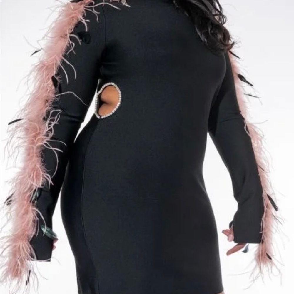 Feather Bandage Dress